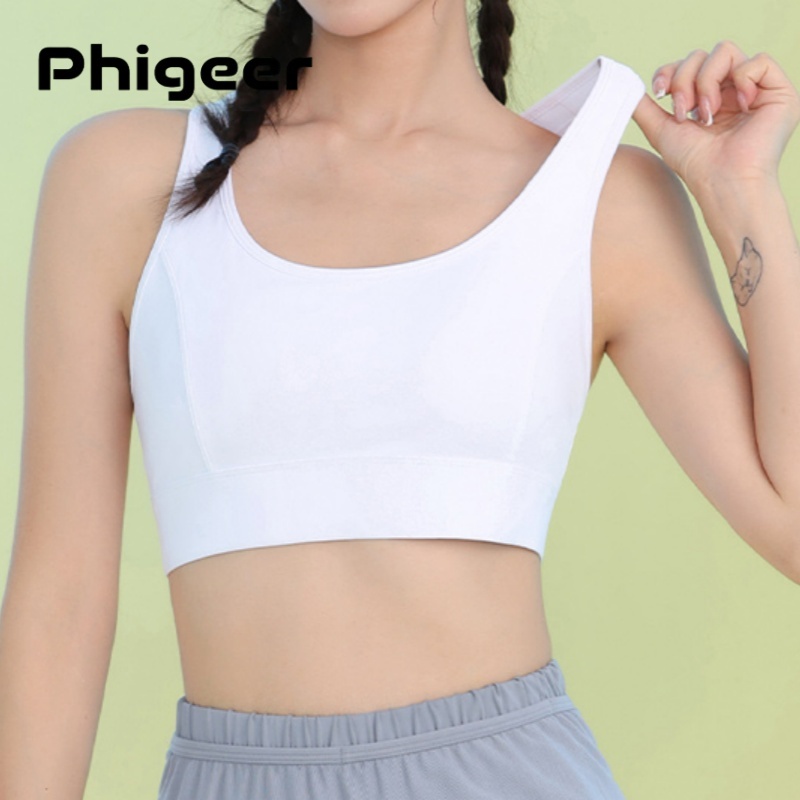 Sports Bra Racerback - PHIGEER Kadınlar Yüksek Darbe Spor Sütyen