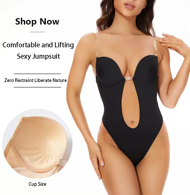 Plunge Bra Push Up - Kaymaz Yapışkanlı Sırtı Açık Vücut Şekillendirici